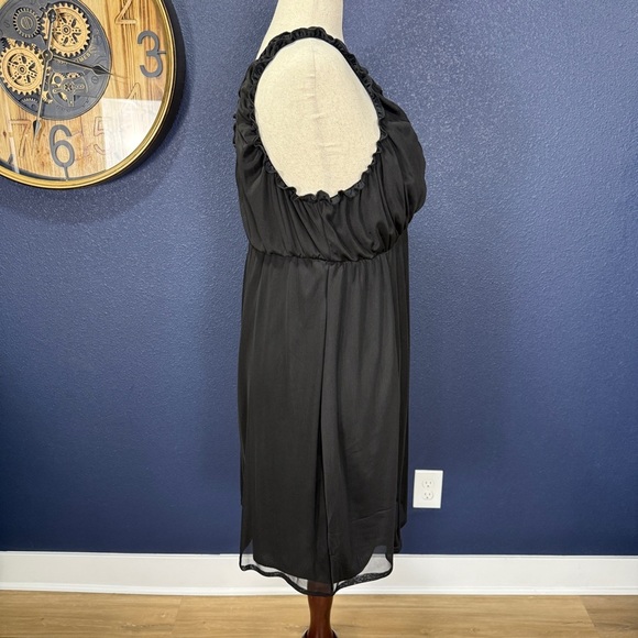 Festi (Torrid) Black Mesh Ruffle Mini Bodycon Dress Plus Size 4X - Picture 5 of 8